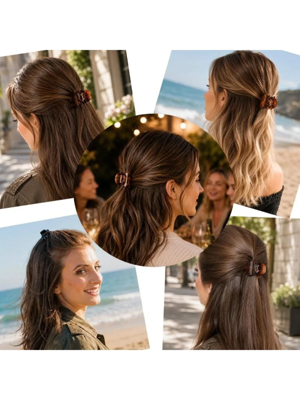 4 Pack Medium Nonslip Claw Clips - Hair Jaw Accessories for Easy Updos & Makeup